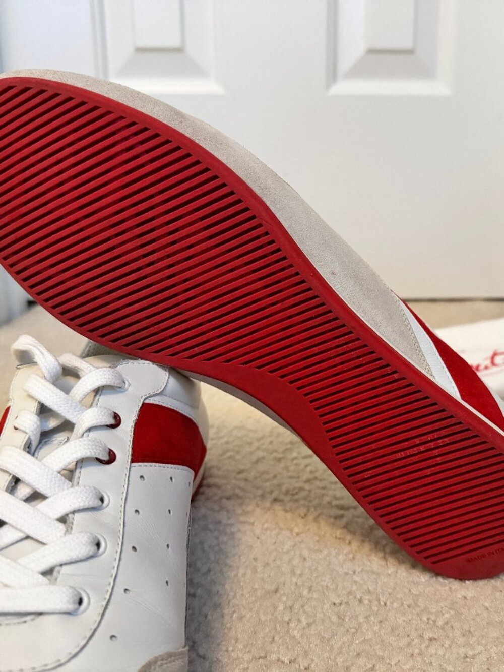 Christian Louboutin My K Low Sneakers - EU46/US13 - White/Red/Gray - Picture 9 of 9
